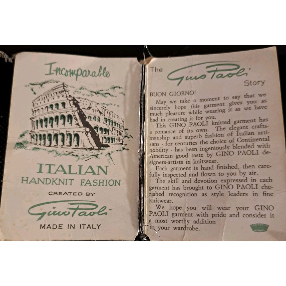 Vtg w/tags Gino Paoli Metallic Cardigan Italian Handknit Fashion Old Money - Picture 6 of 6